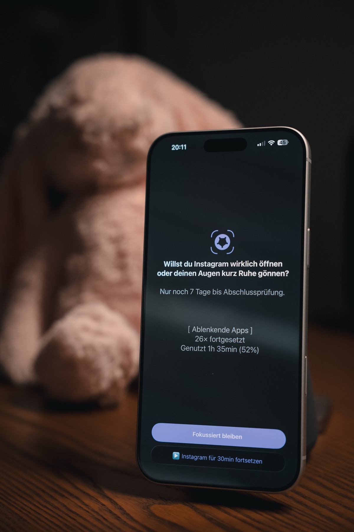 Bildschirmzeit pausieren screenshot